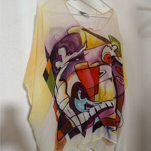Abstract Art Print Women's Top